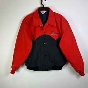 VTG West Ark Western Trucker Jacket, Large, Made In USA red/black
